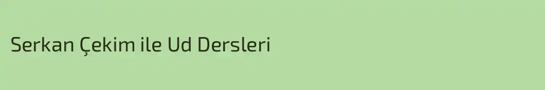 Serkan Çekim ile Ud Dersleri